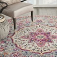 thumbnail image 6 of Nourison Passion Grey/Multicolor 8' x Round Area Rug, Traditional, Persian, Bed Room, Living Room, Dining Room, Kitchen, , Easy Cleaning, Non Shedding (8' Round), 6 of 8
