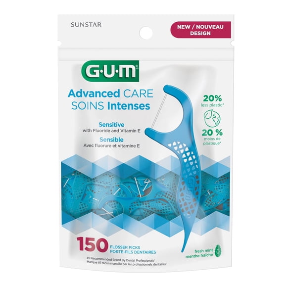 GUM® Advanced Care Flosser Picks, Infused with Vitamin E & Fluoride