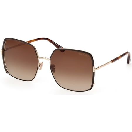 UPC 889214385109 product image for Tom Ford FT1006 48F Metal Shiny Dk Brown Gradient Brown 60 mm Women s Sunglasses | upcitemdb.com