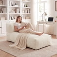 thumbnail image 2 of Poshby Big Bean Bag Lounger Chair for Adults, Large Flannel Plush Beanbag Sofa Chair for Living Room or Bedroom, White, 2 of 7