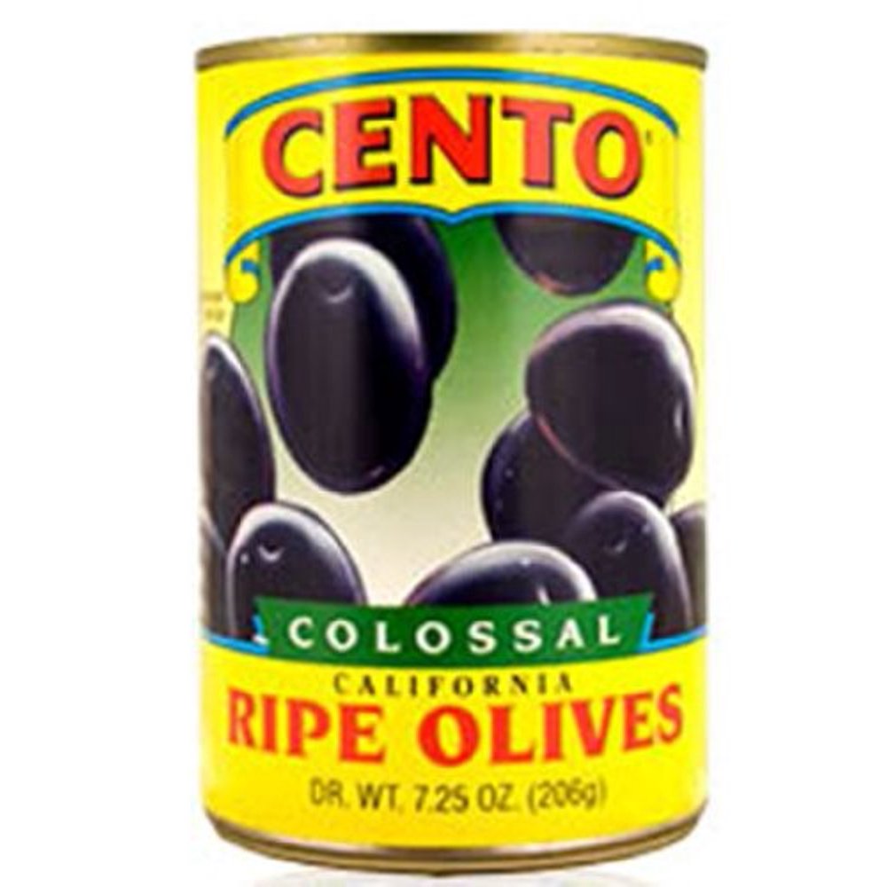 Cento Colossal Black Olives, 7.25Ounce