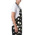 thumbnail image 3 of Vsdgher Daisies Flowers Waterproof Apron with 2 Pockets Kitchen Chef Aprons Bibs for Grooming Cooking Baking Painting Gardening, 3 of 8