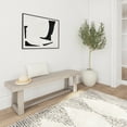 thumbnail image 5 of Plank+Beam Rectangle Solid Wood Farmhouse Dining Bench with Angled Legs, Seashell Wirebrush, 5 of 8