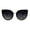 Black Smoke, variant on Womens Polarized Lens Mod Goth Cat Eye Fashion Retro Sunglasses Black Blue Mirror