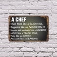 thumbnail image 4 of A Chef Think Like Scientist Cook Like Grandma 8 Inch x 12 Inch Novelty Plastic Sign Durable Weatherproof UV Protected Perfect for Kitchens Fun Gift for Cooks and Chefs Crafted in the, 4 of 5