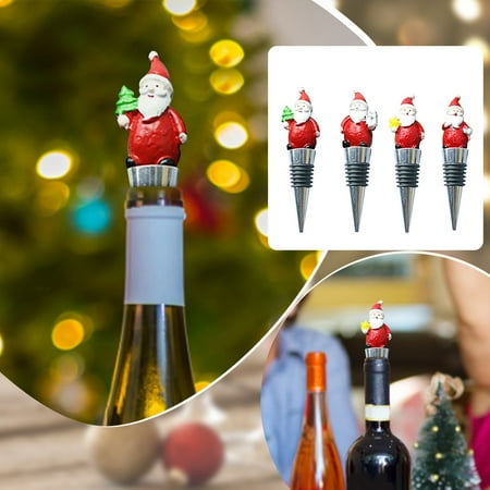 

ãYilirongyummãKitchen Organization Silicone Bottle Snowman Stopper Santa Silicone Bottle Stopper Christmas Kitchenï¼Dining & Bar