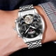 thumbnail image 5 of Reloj cronógrafo para hombre, reloj de pulsera analógico resistente al agua con esfera grande y fecha luminosa, reloj clásico y elegante para hombre, 5 of 5