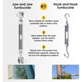 thumbnail image 2 of Upgraded Sun Shade Sail Hardware Kit with M8 Adjustable Turnbuckle&Threaded Eyebolts,Heavy Duty 304 Stainless Steel Hardware for Triangle Rectangle Shade Sails Outdoor Installation,14Pcs B, 2 of 5