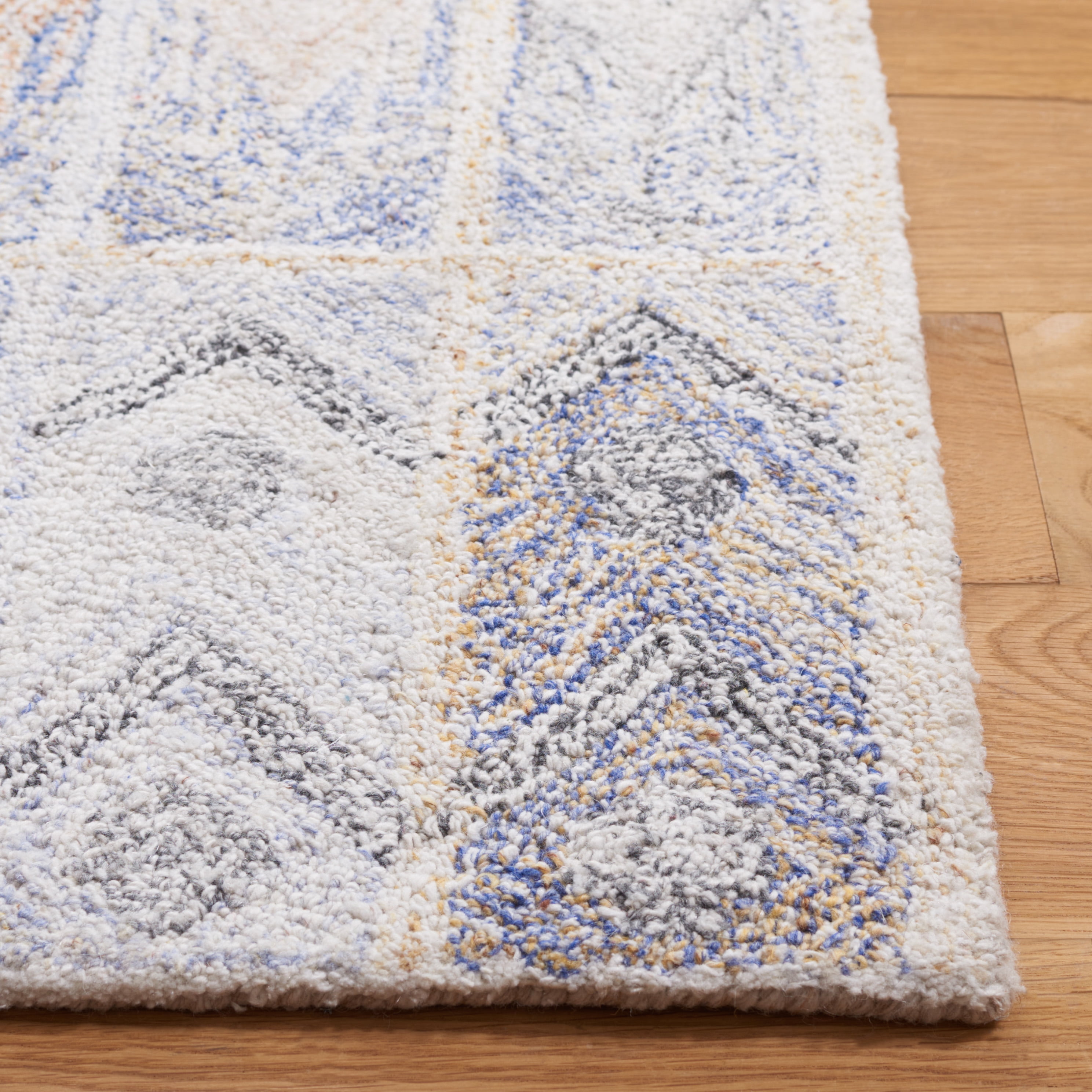 SAFAVIEH Abstract Lorelle Trellis Area Rug, Blue/Rust, 8' x 10'