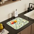 thumbnail image 5 of Yayeee Dish Drying Mat for Kitchen Counter 16" x 18" Microfiber Super Absorbent Coffee Decorative Pad, Olive Leaf, 5 of 9