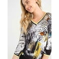 thumbnail image 3 of Simply Art Dolcezza: Safari Escape Abstract Art Tie Top, 3 of 4