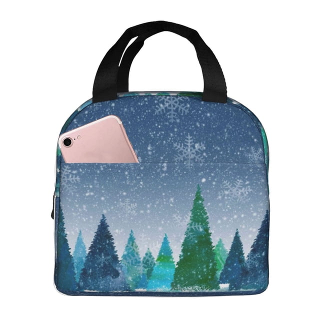 Disketp Christmas Trees for Insulated Lunch Bag for Women and Men, Perfect for Work, Hiking, Picnic