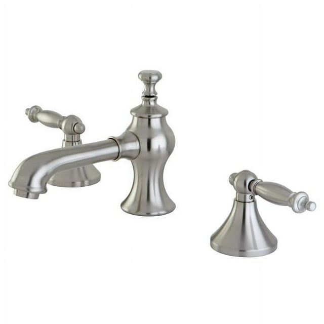 Kingston Brass KC7068TL Robinet de Lavabo à Large Diffusion avec Bonde en Laiton, Nickel Satiné