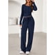 thumbnail image 4 of Conjunto Coordinado PRETTYGARDEN 2 Piezas Azul Marino XL para Lounge, 4 of 8