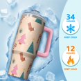 thumbnail image 4 of 30 oz Plaid Christmas Tumbler with Handle and Straw, Reusable Stainless Steel Holiday Cup 30 oz, Leak Proof Travel Mug, Winter Gifts for Women, 4 of 5