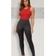 thumbnail image 1 of Pantalón negro de tiro alto con pinzas al freente Negro extra grande, 1 of 3