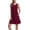 Wine, variant on Women's Sleeveless Loose Plain Dresses T Shirt Tank Casual Short Dress with Pockets