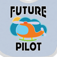 thumbnail image 4 of Inktastic Future Pilot Helicopter Boys or Girls Baby Bib, 4 of 4