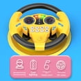 thumbnail image 3 of Kids' Battery-Powered Car Driving Simulator with 360° Rotatable Steering Wheel, Flashing Lights & Music – Interactive Yellow Toy for Creative Play, Export-Quality Safety Standard, DIY Customizable,, 3 of 6
