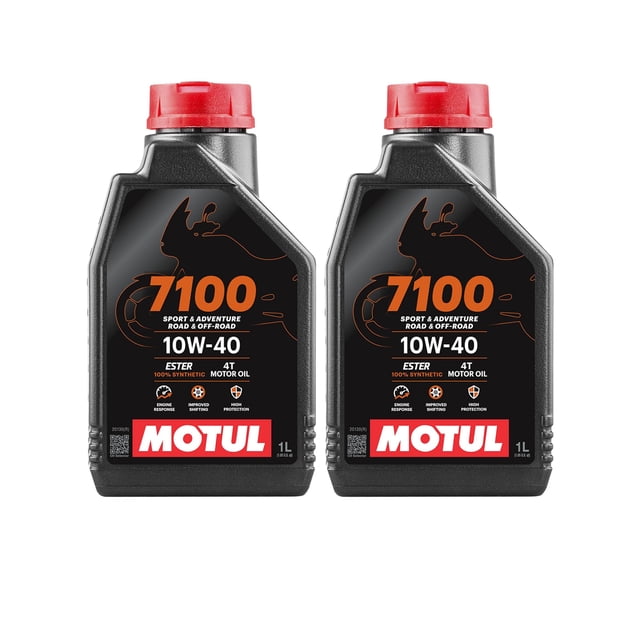 PAQ. DE 2 ACEITE PARA MOTO 4T MOTUL 7100 10W40 1L SINTÉTICO