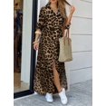 thumbnail image 1 of ZANZEA Party Vintage Leopard Robe 2023 Autumn Casual Long Sleeve Maxi Long Vestidos Dress Fashion Oversized Women Shirt Dress 1XL Gao Jinjia LED, 1 of 2