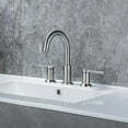 thumbnail image 3 of 3 Hole 8 Inch Widespread 2 Handle Bathroom Sink Faucet by Phiestina, Chrome Finish High Arc Bath Faucet with Pop Up Drain and Water Supply Line, 3 of 9