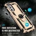thumbnail image 4 of Allytech Moto G Stylus 2022 Case with Kickstand, Ring Holder Kickstand Military Grade Shockproof Anti-scratch Protective Compatible with Car Mount Case Cover for Motorola G Stylus 2022 -Gold, 4 of 6