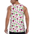 thumbnail image 3 of Easygdp Tulips Flowers Men's Tank Top, Sleeveless Muscle T Shirts, Breathable, Quick-Dry, Loose for Gym, Running, Fitness - Large, 3 of 9