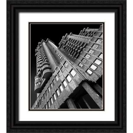 Serra, Peru 12x13 Black Ornate Wood Framed with Double Matting Museum Art Print Titled - Plaza Building