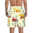 thumbnail image 3 of Bixox Men's Heavy Equipment printing Casual Classic Fit Short Summer Beach Shorts, 3 of 6