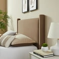 thumbnail image 4 of Modway Rael Performance Velvet Twin Platform Bed in Taupe, 4 of 9