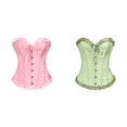 thumbnail image 1 of (2-Pack) Rinsvye Lace Up Shaping Bustier Push Up Chest Gather Waist Cincher Shapewear Support Apparel, 1 of 3
