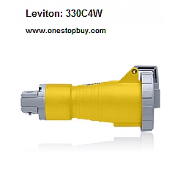 Leviton 330C4W Pin and Sleeve Connector 30 Amp 125 Volt 2P 3W NARated