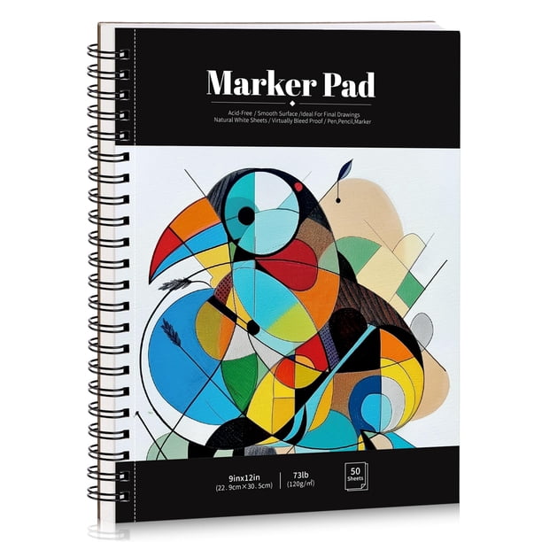Bloc de Papel para Marcadores Prudiut 50 Hojas 120gsm 23x30cm