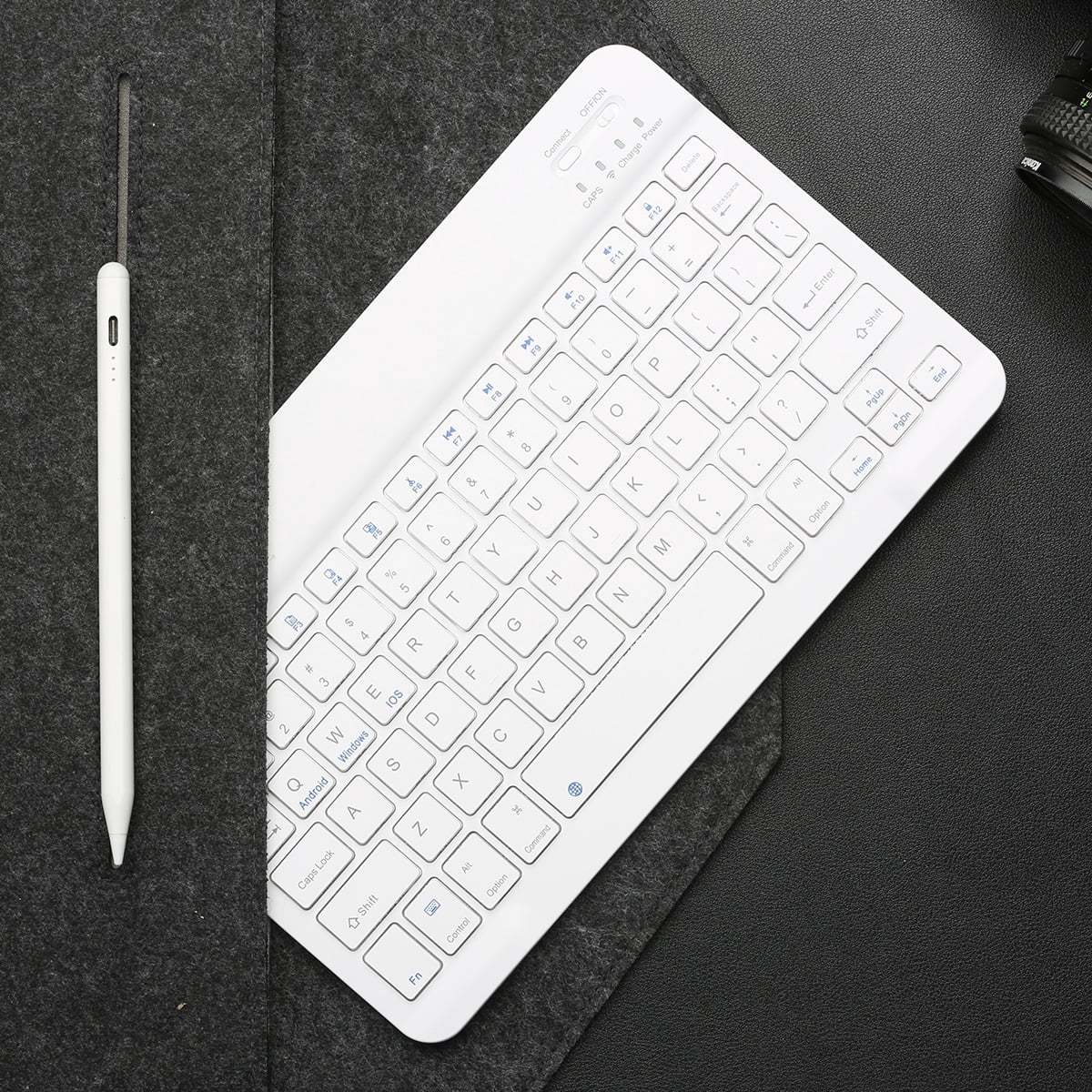 Mini Bluetooth-compatible Keyboard Wireless Keyboard Rechargeable 10 inch 78-Key For Phone Tablet Laptop For Android iOS Windows