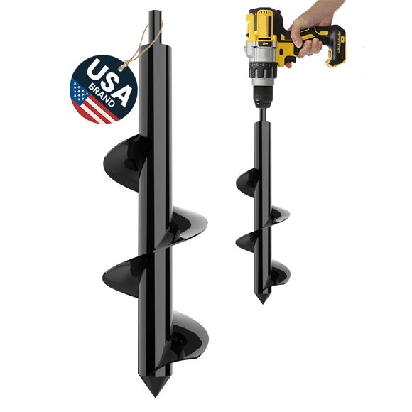 Broca tipo barrena K-Brands de 3 x 30 cm para plantar con accionamiento hexagonal de 3/8 pulgadas