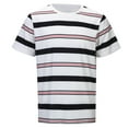 thumbnail image 2 of Dpytoraw Men's T Shirt With Fashionable Striped Print And Short Sleeves For Men Graphic T-Shirts Men White L, 2 of 5