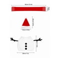 thumbnail image 3 of Sruoe Christmas Porch Goose Outfits, 23 Inch Snowman Porch Goose Clothes, Stick‑Arm Design & Black Button Detail Goose Clothes Dress for Lawn Yard Patio Party Decoration, 3 of 8