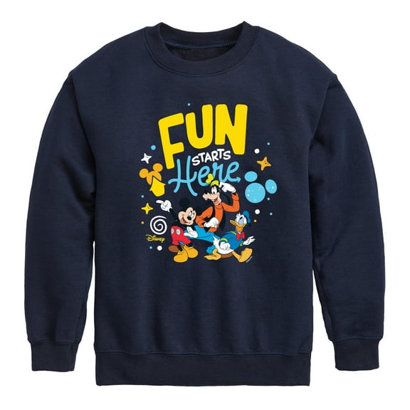 Disney Jr - Fun Starts Here - Toddler & Youth Crewneck Fleece Sweatshirt