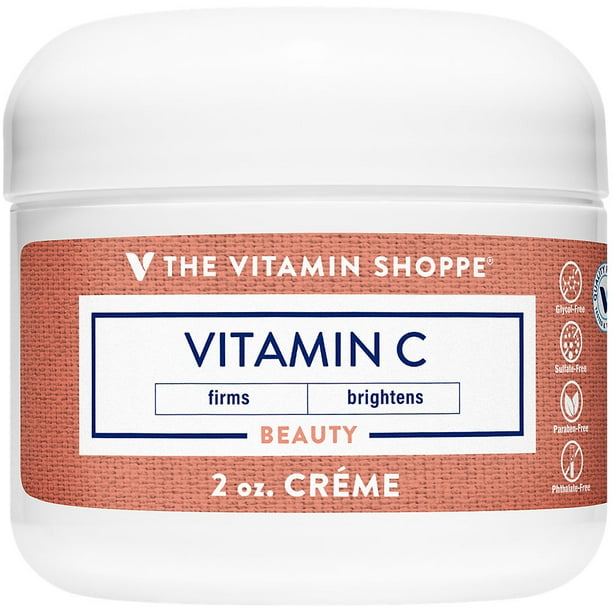 The Vitamin Shoppe Vitamin C Crème, Firms and Brightens Skin, Apply