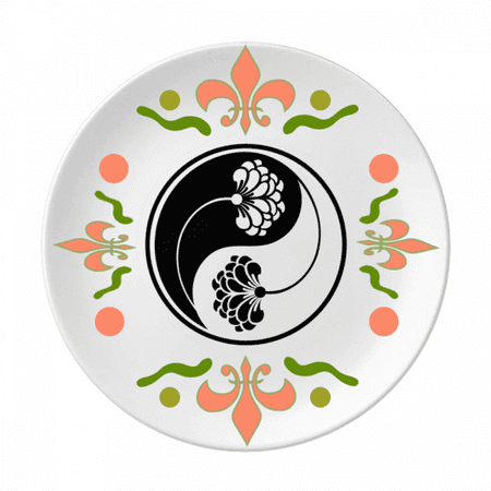 

Culture Yin-yang Flower Flower Ceramics Plate Tableware Dinner Dish