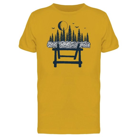 Art Hand Drawn Forest Tee Men's -Image by Shutterstock