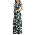thumbnail image 3 of Asklazy Women's Short Sleeve Loose Plain Maxi Dresses Casual Long Dresses with Pockets,US Size,XL,F Bai He, 3 of 11