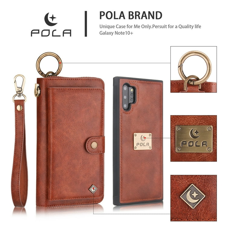  Case for Samsung Note 10 Plus Phone, Leather Wallet