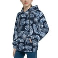 thumbnail image 2 of Haiem Tropical Leaves Pattern Boys Hoodie, Youth Pullover Hooded Sweatshirt, Kangaroo Pocket Hoodie for Kids Girls -Large, 2 of 6