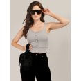 thumbnail image 2 of Prettify Women's Straight Regular Gray Sleeveless Round Neck Western Top - X-Small, 2 of 5