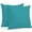 Blue Green, variant on Boanket Outdoor Pillow Covers 24 x 24 Inches, Turquoise Waterproof Throw Pillow Cover Set of 2, Modern Pure Turquoise Decorative Square Cushion Covers for Patio/Tent/Couch/Garden