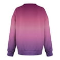 thumbnail image 5 of Olyvenn Women's V Neck Sweatshirts Tie Dye Gradient Long Sleeve Shirts Casual Fleece Pullover Fall Fashion Tops with Pocket Hot Pink XXL, 5 of 5