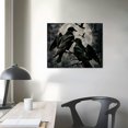 thumbnail image 4 of Orinice Birds Dark Night Gothic Art Fine Art Aesthetic Poster & Print Wall Painting for Home Decor - Ready to Hang Canvas Art for Living Room Bedroom Office 16x12in, 4 of 6