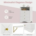 thumbnail image 5 of Royalcraft Dresser with Drawers & Floating Shelves, 3 Drawer Dresser with Open Storage & Painted Finish, Modern Storage Dresser for Bedroom, Closet, Hallway, White, 5 of 10
